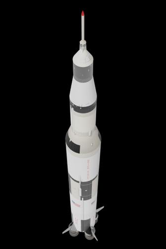 LOW POLY Saturn V rocket preview image